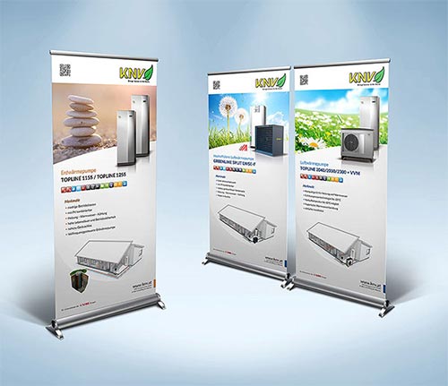 Printdesign Premium Roll-Ups für KNV Energietechnik